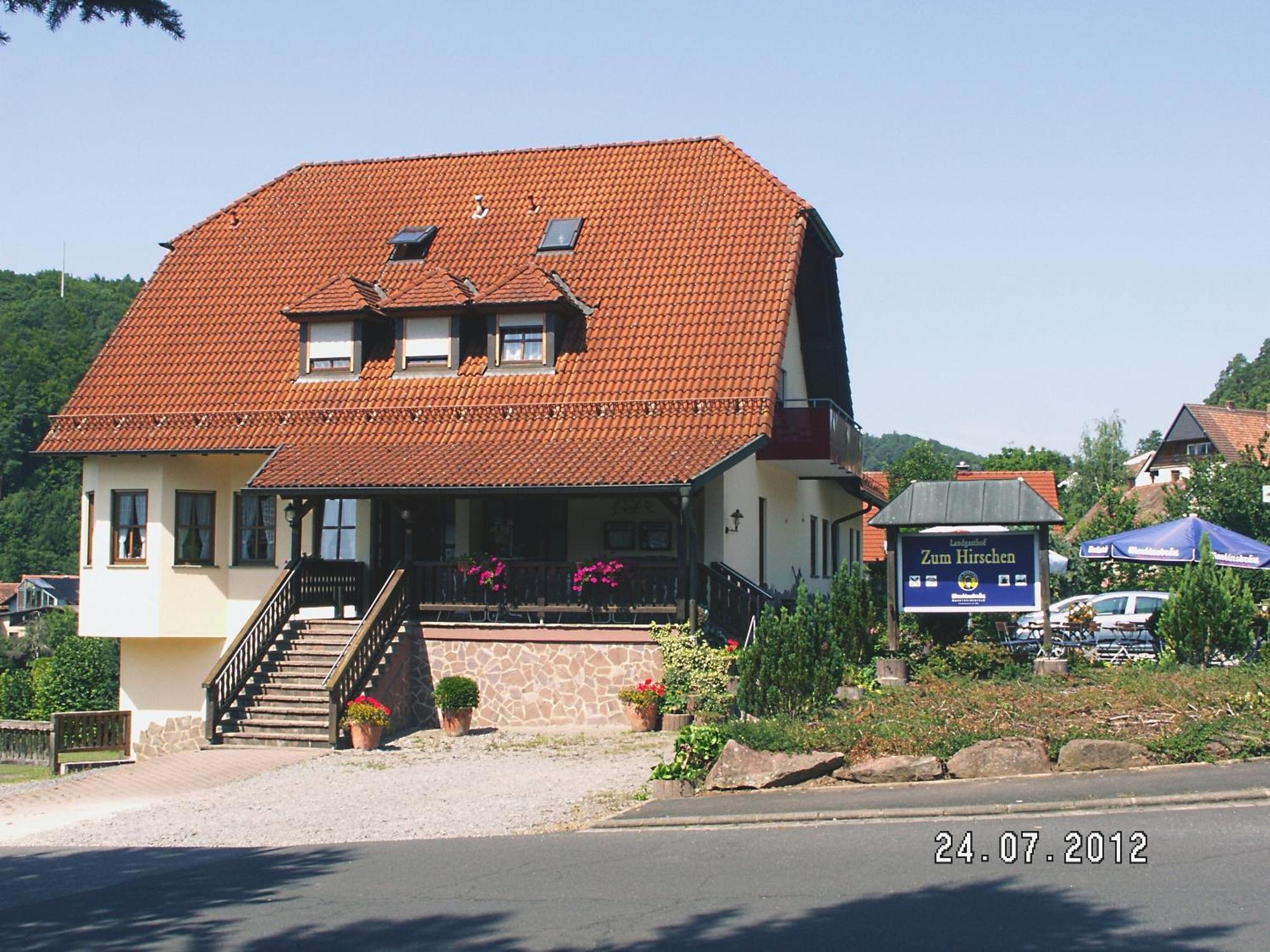 Landgasthof Zum Hirschen Hafenlohr Exterior foto